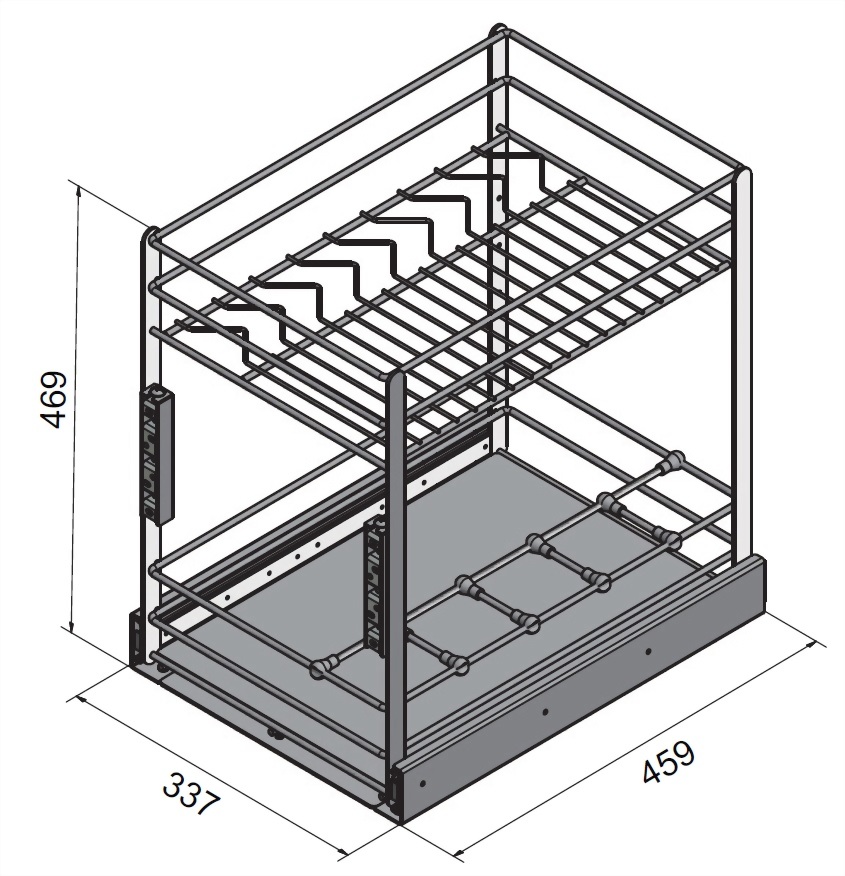 Cushioned double bottom cradle