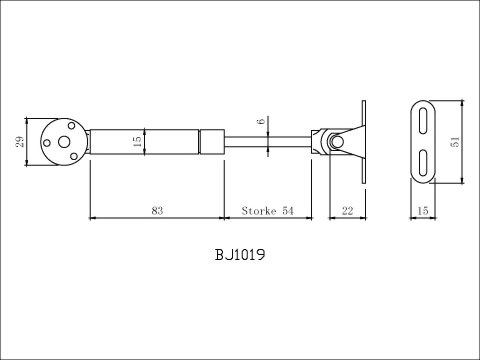 ダンパーステー（下開き）スロークローズ　N80