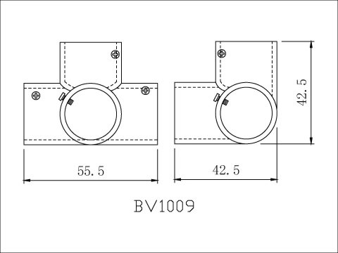 亜鉛ダイキャスト製パイプ用ソケット（K字型）