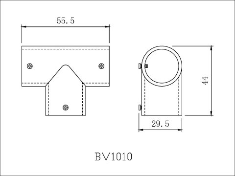 亜鉛ダイキャスト製パイプ用ソケット（T字型）