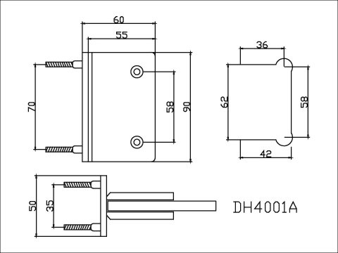 304ステンレスガラス金物（90度）