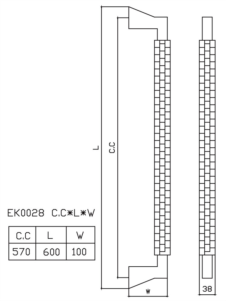 アルミ彫刻ドアハンドル