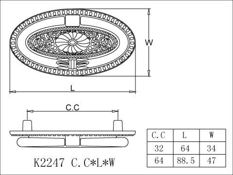橢圓太陽花把手