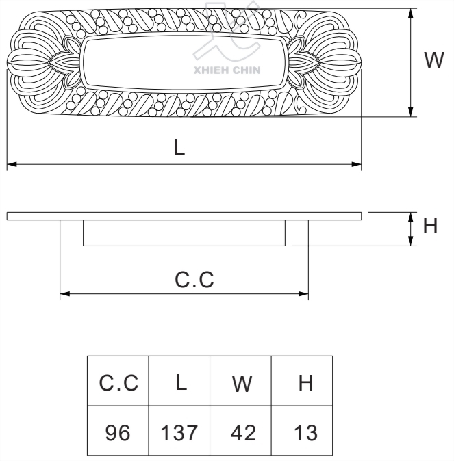 巴洛克崁入式把手