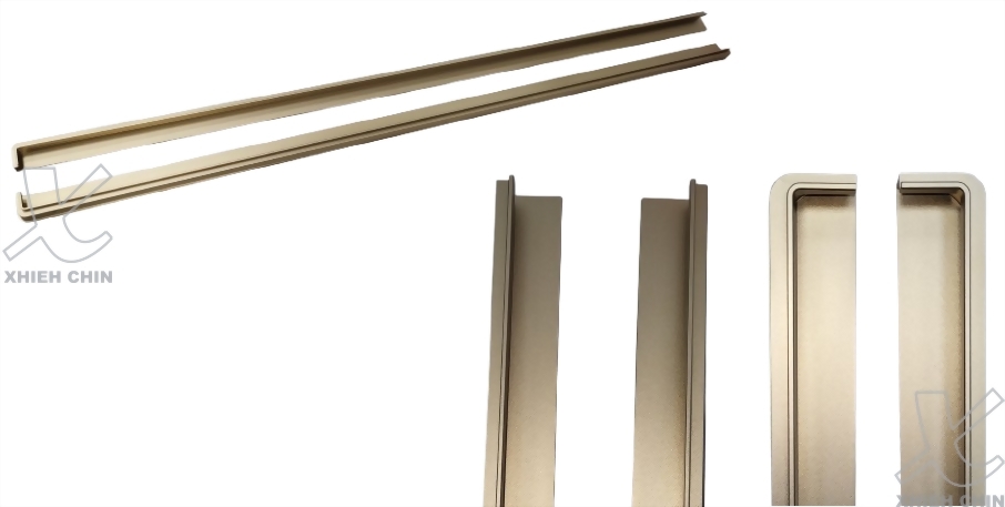 Recessed aluminum handle