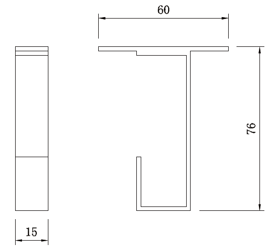20方管-活动式中吊管头