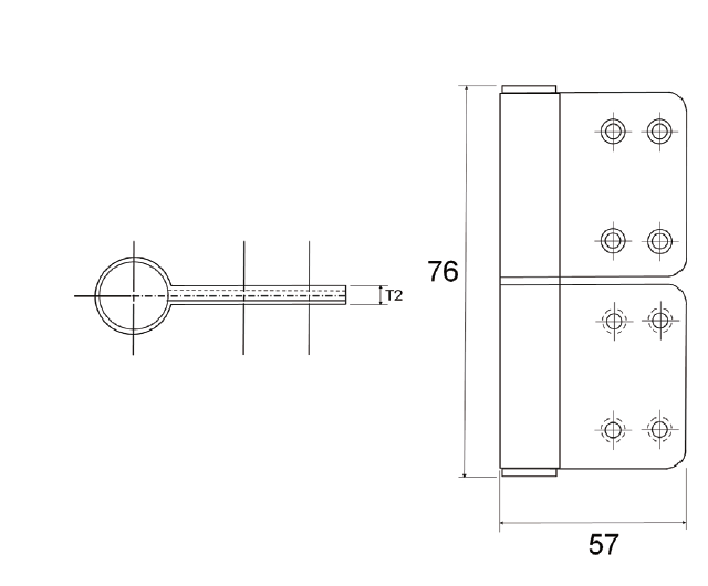 Plastic steel door HINGE