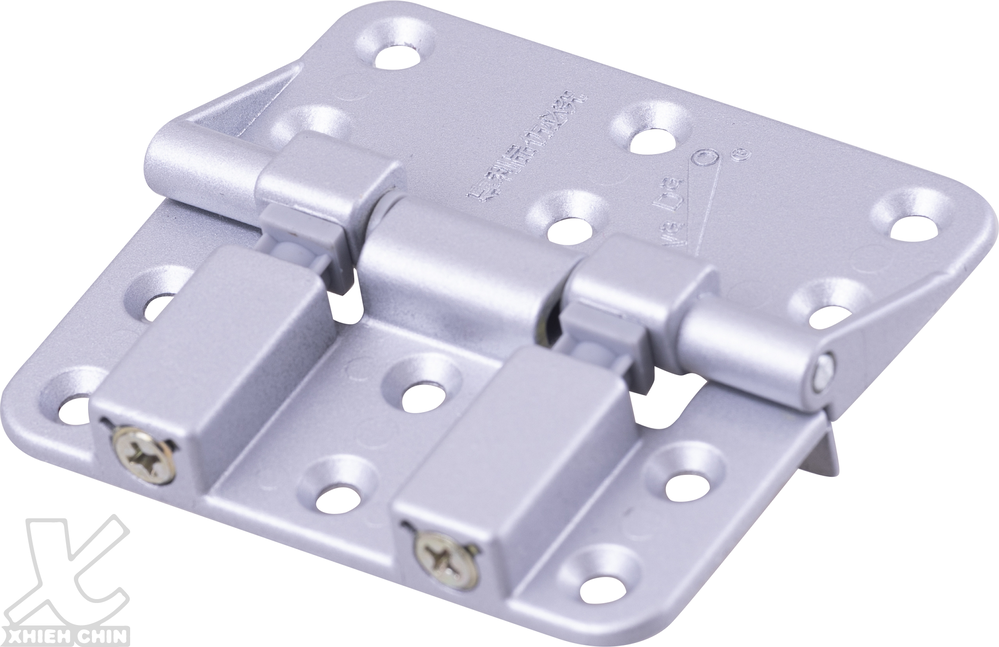 Double tube folding door hinge