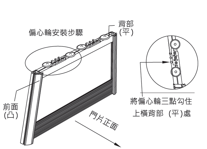 SLIDING DOOR CASTER(UPPER)
