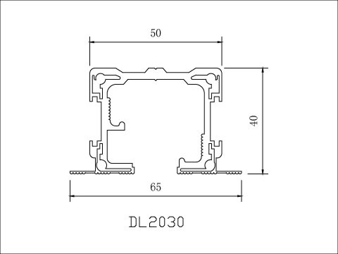 アルミ製上レール（上吊式ドア用） ※DL-1069ロールセット専用レール