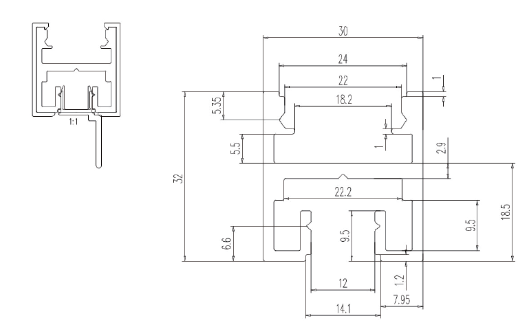 Bathroom Aluminum RAIL