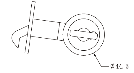 隱藏式門鉤鎖(附鑰匙)