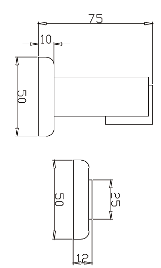 亜鉛ダイキャスト製マグネット付戸当り