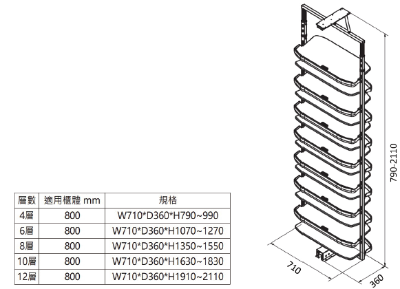 Buffered 180 degree rotating shoe rack