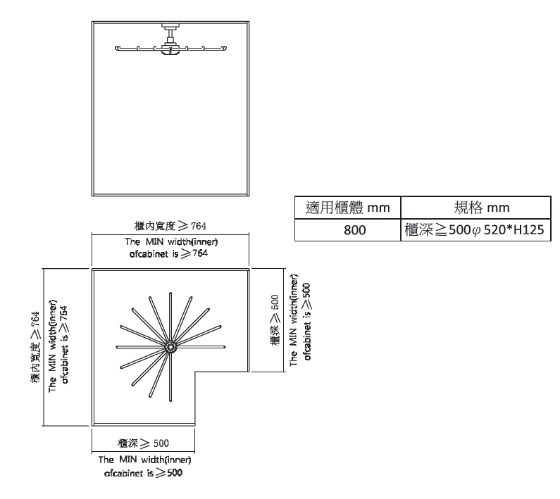 クロゼット取り付け用-回転式ズボン掛け