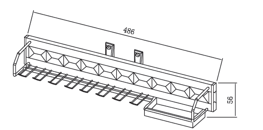 クロゼット取り付け用-ネクタイ掛け（横開き）