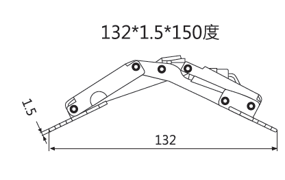 BRIDGE HINGES, 150 DEGREES