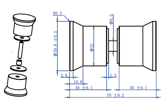 Locking aluminum handle