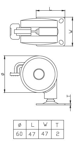 四角板轮(有刹/无刹)