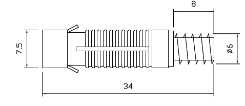 カムロック取り付けボルトコネクタパネル固定用