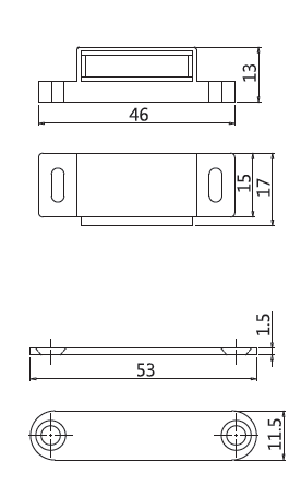 扉、引き出しなど用マグネットキャッチ （亜鉛キャスターカバー）