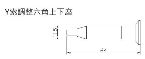 Y索調整六角上下座