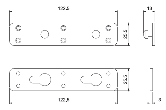 スチール連結金具（ベッド板とベッド板の連結用）