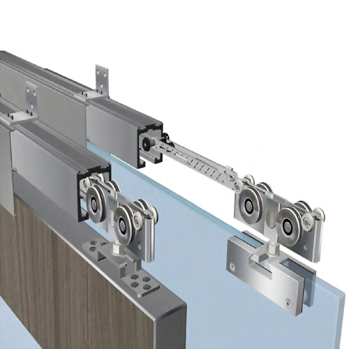 Horizontal push hanging door wheel