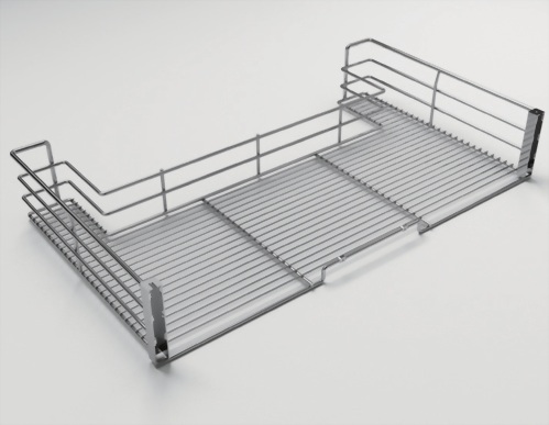 Three-sided sink basket