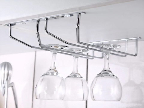 Double row wine glass holder
