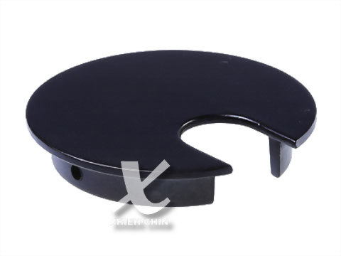 亜鉛ダイキャスト製　電話線やLANケーブル用配線孔　黒