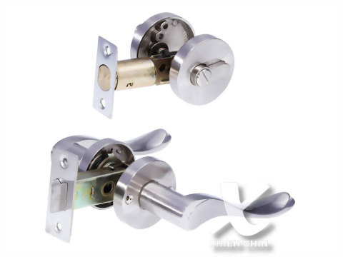 Bathroom horizontal lock + auxiliary lock