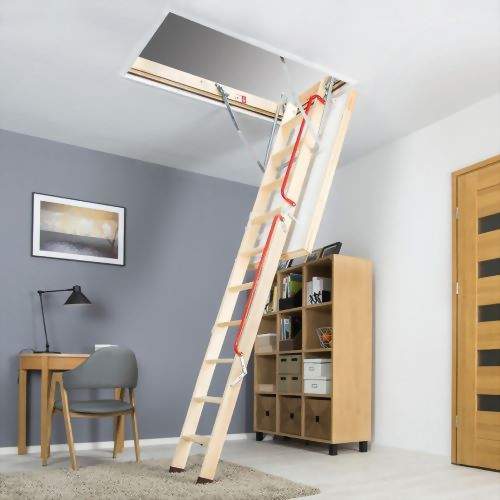 Polish FAKRO Attic Wooden Ladder