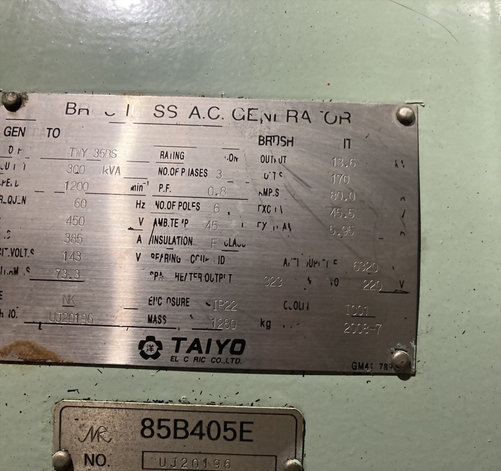 TWY35BS 300kva/450v/1200rpm