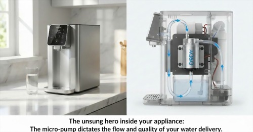 Water dispensers powered by AQ&Q Pumps