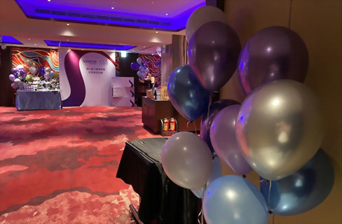 Corporate event balloon arrangement