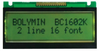 16x2 Character LCD, BC1602K1