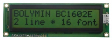 16x2 Character LCD display