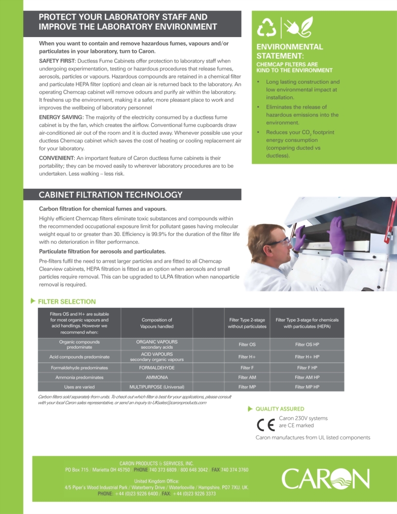 Caron免排氣排煙櫃 BC系列