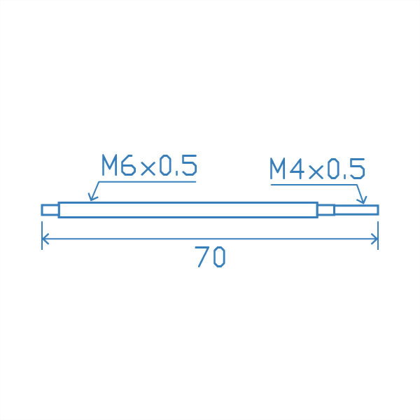 Leader Screw M6x70mm