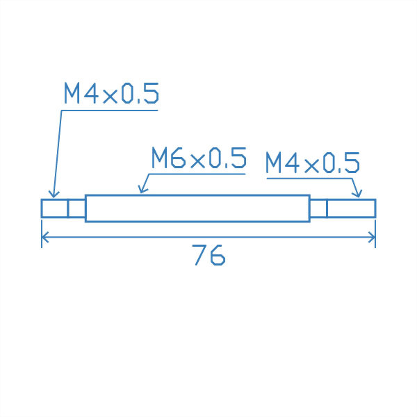 Leader Screw M6x76mm