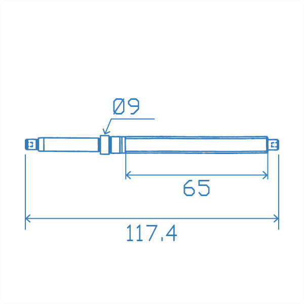 Precision Long Shaft 9x117.4mm