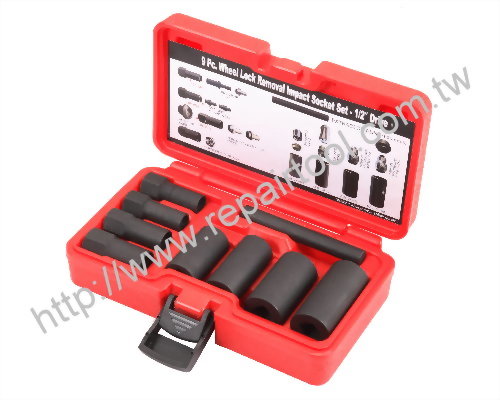 9PC Wheel Lock Removal Impact Socket Set
