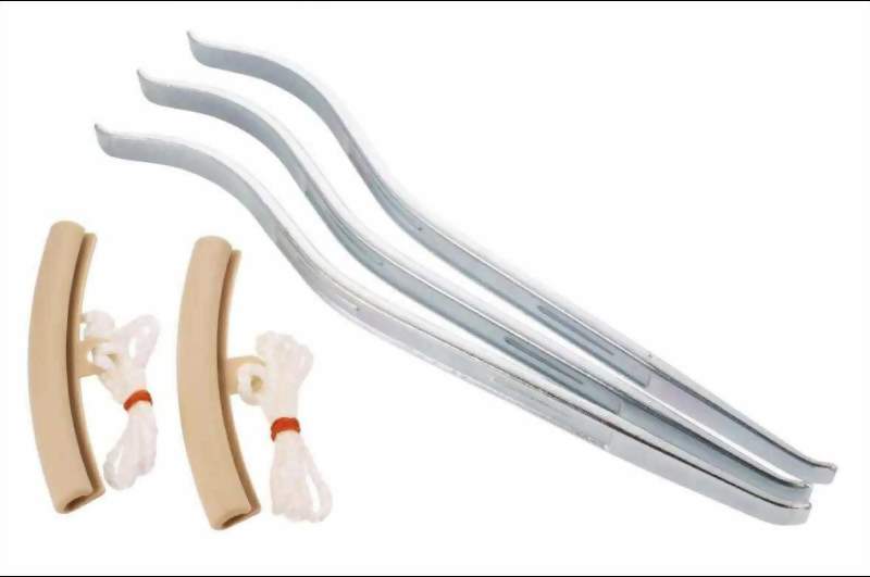 ALPHA MOTO Motorcycle Tire Irons Level Changing Tool Rim Wheel Bead Breaker Three 15 inch Curve Spoons and Rim Protectors Combo Set