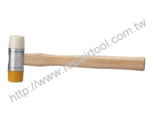 Double Faces Wood Handle Soft Hammer