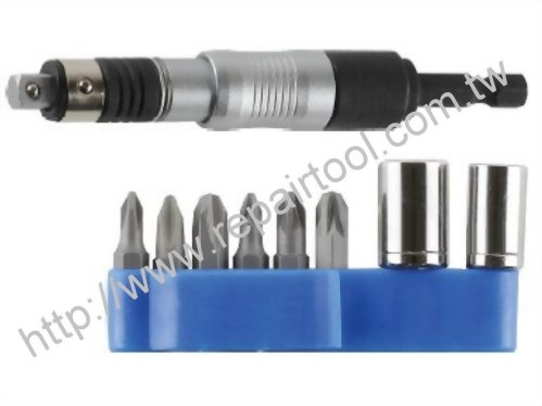 9PC 1/4" Dr. 2-in-1 SB-Adapter with Sockets and Bits Set
