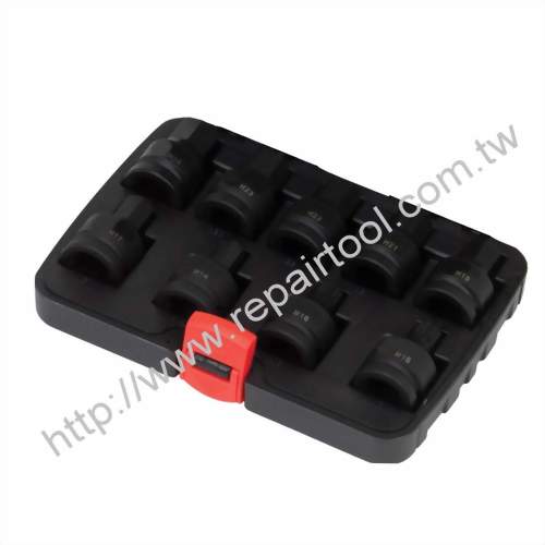9pcs Impact Bit Socket Set 3/4"Dr. Spline & Hex Profile
