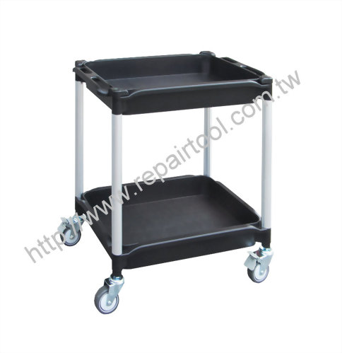 Tub Shelf Cart 2 Shelves With PVC Wheel