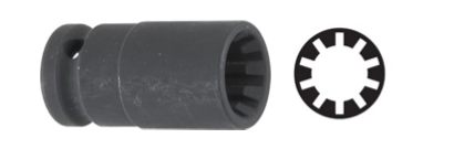 1/2" Dr. Caliper Socket 10-Point 20mm x 50L