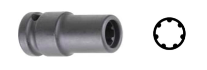 1/2" Dr. Caliper Socket 7-Point QKX3(14MM) X 50L